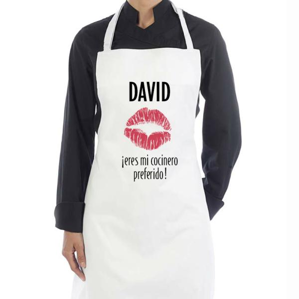 Delantal 'mi cocinero preferido' personalizado