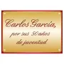 Regalos personalizados: Dise&ntilde;o y decoraci&oacute;n: Placa conmemorativa personalizada
