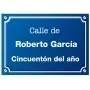 Regalos personalizados: Dise&ntilde;o y decoraci&oacute;n: Placa de calle "50 a&ntilde;os" personalizada