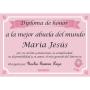 Regalos personalizados: Dise&ntilde;o y decoraci&oacute;n: Diploma a la mejor abuela del mundo
