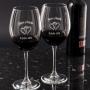 Regalos personalizados: Cristaler&iacute;a personalizada: Copas de vino para parejas
