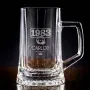 Regalos personalizados: Cristaler&iacute;a personalizada: Jarra de cerveza a&ntilde;o de nacimiento con estuche