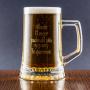 Regalos personalizados: Cristaler&iacute;a personalizada: Jarra de cerveza grabada