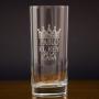 Regalos personalizados: Cristaler&iacute;a personalizada: Vaso de whisky alto grabado para el rey de la casa