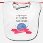 Regalos personalizados: Regalos con nombre: Babero personalizado el mundo m&aacute;s bonito