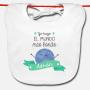 Regalos personalizados: Regalos con nombre: Babero personalizado el mundo m&aacute;s bonito