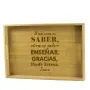 Regalos personalizados: Madera personalizada: Bandeja personalizada 'Saber ense&ntilde;ar'