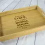 Regalos personalizados: Madera personalizada: Bandeja personalizada 'Saber ense&ntilde;ar'