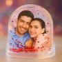Regalos personalizados: Bola de nieve personalizada corazones rojos: Bola de nieve personalizada corazones rojos