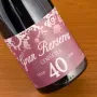 Regalos personalizados: Bebidas personalizadas: Botella de vino 40 a&ntilde;os