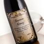Regalos personalizados: Bebidas personalizadas: Botella de vino con etiqueta vintage