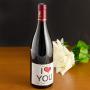 Regalos personalizados: Bebidas personalizadas: Botella de vino "Coraz&oacute;n"