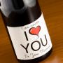 Regalos personalizados: Bebidas personalizadas: Botella de vino "Coraz&oacute;n"