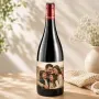 Botella de vino personalizada con foto