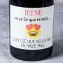 Regalos personalizados: Bebidas personalizadas: Botella de vino personalizada emoticono enamorado