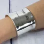 Regalos personalizados: Joyas personalizadas: Brazalete de plata personalizado con firmas