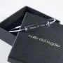 Regalos personalizados: Joyas personalizadas: Brazalete de plata personalizado con texto