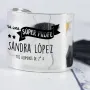 Regalos personalizados: Joyas personalizadas: Brazalete de plata personalizado para S&uacute;per Profe