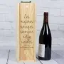Regalos personalizados: Regalos con nombre: Caja botella de vino con texto grabado