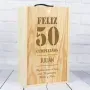 Regalos personalizados: Regalos con nombre: Caja botella de vino cumplea&ntilde;os