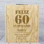Regalos personalizados: Regalos con nombre: Caja botella de vino cumplea&ntilde;os