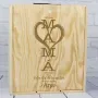 Regalos personalizados: Regalos con nombre: Caja botella de vino MAM&Aacute; personalizada