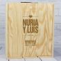 Regalos personalizados: Regalos con nombre: Caja botella de vino para aniversarios