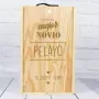 Regalos personalizados: Regalos con nombre: Caja botella de vino para el mejor novio