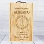 Regalos personalizados: Regalos con nombre: Caja botella de vino para el mejor padre