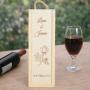 Regalos personalizados: Regalos con nombre: Caja botella de vino para enamorados