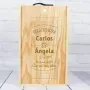 Regalos personalizados: Regalos con nombre: Caja botella de vino para pareja