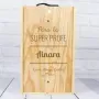 Regalos personalizados: Regalos con nombre: Caja botella de vino para s&uacute;per profes