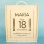 Regalos personalizados: Regalos con nombre: Caja botellas de vino 'cumplea&ntilde;os'