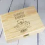Regalos personalizados: Regalos con nombre: Caja de madera personalizada osito