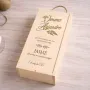 Regalos personalizados: Regalos con nombre: Caja de madera personalizada para vino