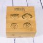 Regalos personalizados: Regalos con nombre: Caja de t&eacute; grabada 'Familia Molona' en Bamb&uacute;