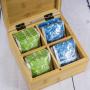 Regalos personalizados: Regalos con nombre: Caja de t&eacute; grabada 'Familia Molona' en Bamb&uacute;