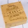 Regalos personalizados: Regalos con nombre: Caja de t&eacute; grabada para la mejor mam&aacute; en Bamb&uacute;