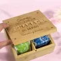 Regalos personalizados: Regalos con nombre: Caja de t&eacute; grabada para la mejor mam&aacute; en Bamb&uacute;