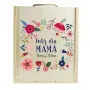 Regalos personalizados: Regalos con nombre: Caja de vino personalizada 'Flores para mam&aacute;'