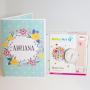 Regalos personalizados: Dise&ntilde;o y decoraci&oacute;n: Caja huellas m&aacute;gica flores