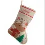 Regalos personalizados: Dise&ntilde;o y decoraci&oacute;n: Calcet&iacute;n Navide&ntilde;o de lino bordado