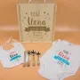 Regalos personalizados: Regalos con nombre: Canastilla para beb&eacute; personalizada 'Y lleg&oacute;...'