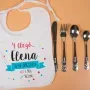 Regalos personalizados: Regalos con nombre: Canastilla para beb&eacute; personalizada 'Y lleg&oacute;...'