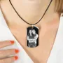 Regalos personalizados: Joyas personalizadas: Colgante con foto y texto grabado