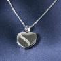 Regalos personalizados: Joyas personalizadas: Colgante coraz&oacute;n de plata grabado para 2 fotos