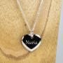 Regalos personalizados: Joyas personalizadas: Colgante coraz&oacute;n de plata grabado