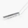 Regalos personalizados: Joyas personalizadas: Colgante de plata barra vertical grabada