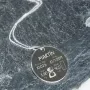 Regalos personalizados: Joyas personalizadas: Colgante de plata nacimiento personalizado