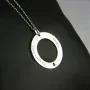 Regalos personalizados: Joyas personalizadas: Colgante ficha de plata con Swarovski